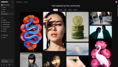 An all-in-one creative suite for generating and editing images and videos. It uses models like Flux and Mystic to create visuals, remove backgrounds, and produce AI videos and voices.