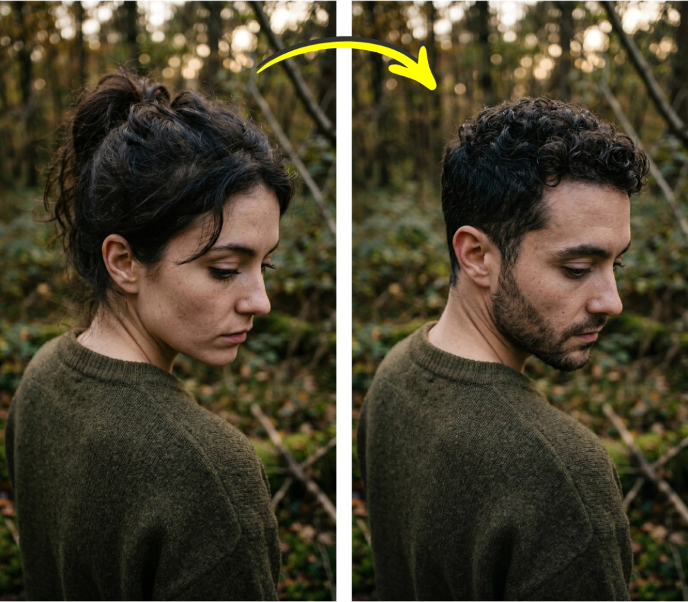 Gender Swap Image and Video Prompts